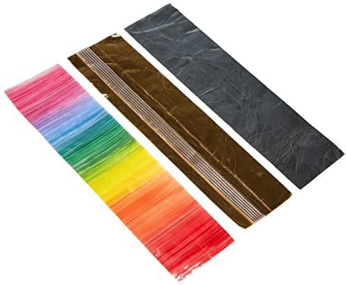Pracht Creatives Hobby 7074-20515 Wachsplatten Mix regenbogen / metallic, 3 halbe Wachsstreifen, ca. 200 x 50 x 0,5 mm, zum Modellieren und Verzieren von Kerzen