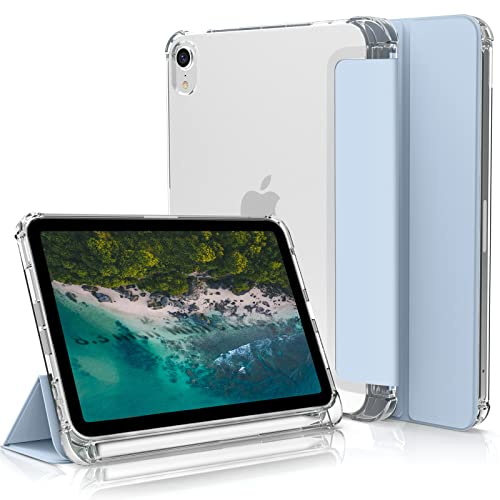 ZOYU Hülle für iPad Air 11 Zoll M2 2024 6. Generation, Hülle für iPad Air 5/iPad Air 4 Hülle, Hülle mit Stifthalter für iPad Air 5. Gen 2022/iPad Air 4 2020 10,9 Zoll, Auto Sleep/Wake, Himmelblau