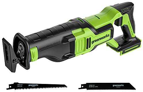 Greenworks Scie alternative sans fil 24 V (2,700 SPM), outil uniquement