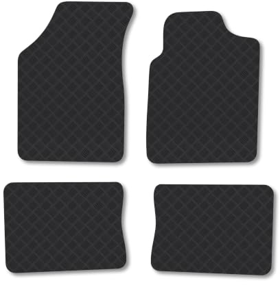 Renault Clio (1998-2005) 3mm Rubber Car Mats | Tailored Fit Durable Floor Mats Full Coverage Protection Waterproof Accessories Easy Clean Anti Slip Made in the UK