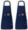 MOLENKY Schürze, 2 Stücke verstellbare Schürze mit 2 Taschen, verstellbarem Nackenband Kochschürze, BBQSchürze, Küchenschürze, café für Männer & Damen