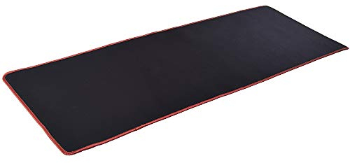 XMONKEY Gaming-Mauspad, großes rutschfestes Mauspad mit genähten Kanten für Laptop, PC, Gaming, Schreibtischunterlage, Größe: 80 x 30 cm, Rot