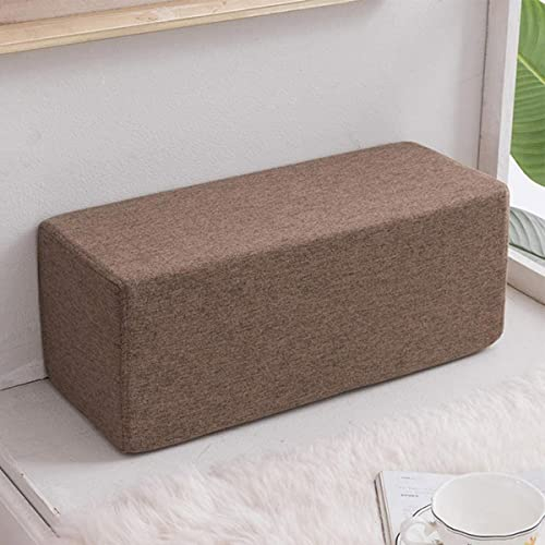 GGoty Sofakissenstütze, rechteckiges Armlehnenkissen, gefülltes Bett, Sofa, Schaumstoff, abnehmbar, waschbar, tragbares Kopfteil-Kissen (20 x 20 x 50 cm, braun)