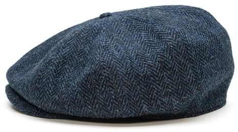 Sterkowski Peaky | 100% Harris Tweed Schiebermütze für Herren und Damen | Warm Komfortabel Newsboy Cap