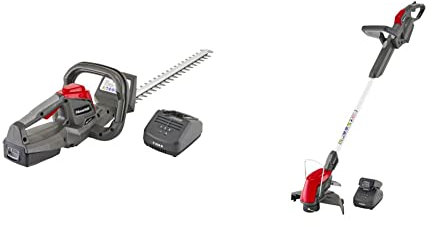 Mountfield MHT 20 Li Cordless Hedge Trimmer & MTR 20 Li Cordless Grass Trimmer, For trimming corners and borders, 25cm cutting width, Dual-line auto feed head, 20V (2Ah) battery, 150W