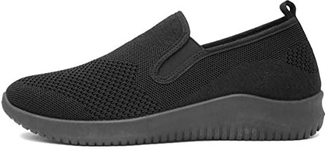 XL Elijah Mens Black Slip On Canvas Shoe - Size 8 UK - Black