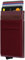 Bronzi® Portafoglio Porta badge Uomo Donna Slim Porta Carte Credito - Protezione RFID - Mini Portatessere tascabile smart (Rosso Vino)