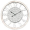 Rebecca Mobili Hängende Uhr Deko weiß Shabby Stil MDF Wohnzimmer Küche - Maße: 55 x 55 x 5 cm (HxBxT) - Art. RE6904