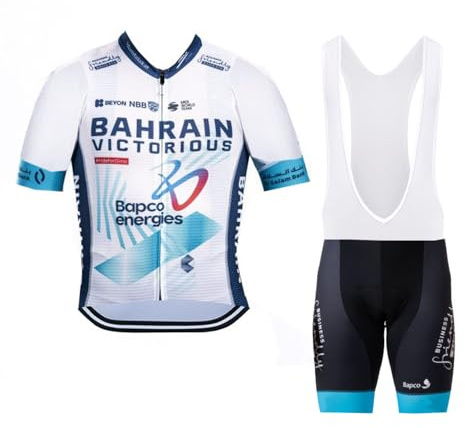 SGCIKER 2023 Herren Pro Team Radtrikot Set, Kurzarm Fahrrad bekleidung Lätzchen Kurzsets Gel Paddad