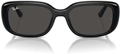 Ray-Ban Quadratische Sonnenbrille Rb4421d, Schwarz/Dunkelgrau, 56 mm