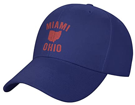 Generic Baseball Cap Miami Ohio Oxford Ohio Karte Von Ohio Mit Schwarz Baseballkappe Verstellbare Trucker Hut Unisex Baseballmütze Für Outdoor Reisen Außenbereich