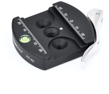 SUNWAYFOTO AC-60 Arca Swiss Schnellspannhebelklemme, 60 mm, für Kameras, Arca-Swiss, Stativ