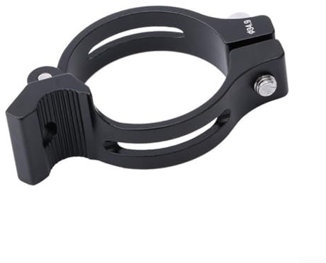 Aluminum Alloy Front Derailleur Adapter for Bike, Band Mount, 31 8mm/34 9mm, Black/Red (black31.8mm)