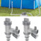Vanne D'arrêt Pour Piscine Avec Raccord De Tuyau De 32mm 38mm, Robinet D'arrêt Pour Piscine Avec 2 Colliers De Serrage Rechange, Double Split Tuyau Valve Plunger Accessoires De Piscine (lot de 2)