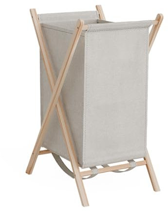 Vicco Wäschekorb Beige Bruno 40x64x45 cm - Wäschesammler, Praktische Aufbewahrung für Schmutzwäsche