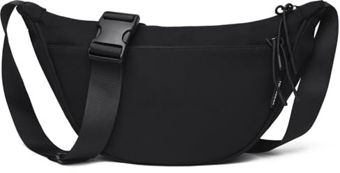 JANSBEN Umhängetasche Halbmond Tasche für Mädchen und Damen, Gürteltaschen, Crossbody Bag, Schultertasche Nylon mit verstellbare Geeignet für Alltag Sport Schule Outdoor-Reisen