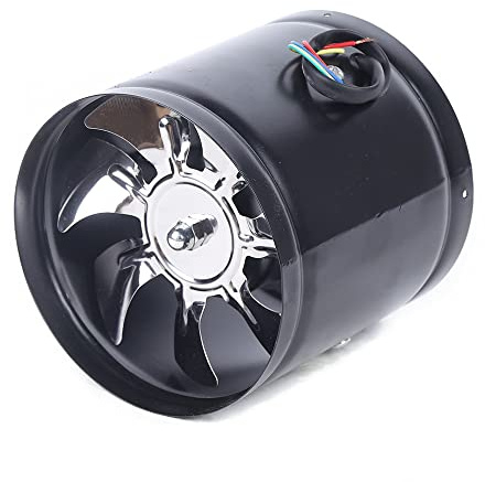 Ventilatore a tubo regolabile, 150 mm, 500 m³/h, ventilazione e ventola di scarico, ventilatore in linea, per tenda, bagni, cucina, ventilazione e scarico
