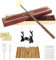 CJBIN Baguette lumineuse Hermione Granger de 38 cm, baguette Hermione à chargement USB, baguette magique Hermione Granger dans un coffret cadeau avec carte, ticket de station, carte et support
