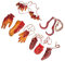 Generisch 8st Halloween-orgel Skeletthand Halloween- Fledermaus Requisiten Halloween-Skelett Zombie Kettensäge Menschliche Körperteile Requisiten Animierte Halloween-Requisite Gummi