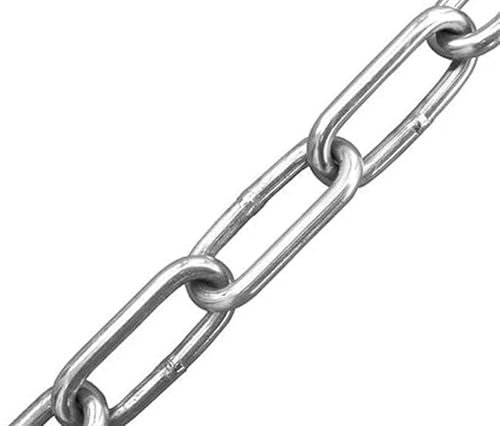 Marwotec Edelstahlkette Rundstahlkette Kette Edelstahl DIN763 Gliederkette Eisenkette Schweißkette Edelstahl Werkstoff 1.4401Materialstärke 3mm - 5mm wählbare Länge 5-30 Meter (4mm, 30.0, Meter)