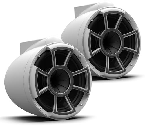 wet sounds REV10® White Special Edition Revolution Series 10 White Tower Speakers with X-Mount (Mounting to Surface)