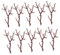 DIYEAH 10 Stück Geweihzubehör Aus Kunststoff Rentiergeweih Weihnachtsbaum Rentiergeweih Für Kuchen Hirschhandwerk Rentierhörner Basteln Simulationszweige Hirschgeweih Zum