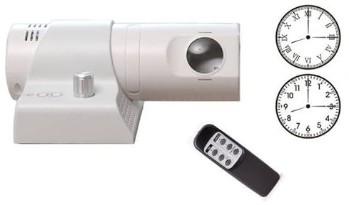 Beimus Sveglia con proiettore con telecomando, proiezione regolabile a 180 gradi, per camera da letto, soffitto con commutabile