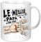 VEELU Mug Personnalisé Prénom Cadeau Fete des Peres - Tasse Personnalisable Le Meilleur Papa Papy avec Nom des Enfants - Tasse Papa Original, Papi Mug, Tasse Grand Pere
