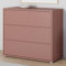 Forte Alice Springs Kommode 95 100, Sideboard mit 3 Schubladen, Schlafzimmer, Wohnzimmer, Holzwerkstoff, Terrakotta, 94,8 cm breit x 83,1 cm hoch x 41,5 cm tief