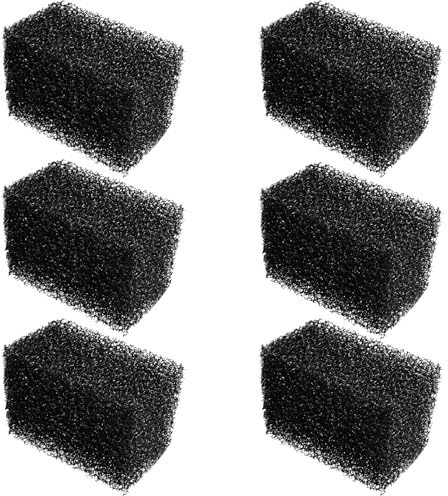 Begonia Lot de 6 éponges filtrantes 10 ppi pour aquarium - 10 x 7 x 6 cm - Éponge filtrante bio haute densité - Filtre de pompe à eau pour poisson, bassin, aquarium, chat, chien