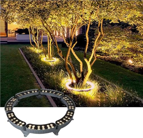 QICBYING LED Tree Holding Light - Outdoor Landscape Lights, IP65 Outdoor Waterproof RGB Garden Tree Spotlight, LED Surrounding Colored Landscape Lighting Tree Spotlight(Warm White,7PCS(84W))
