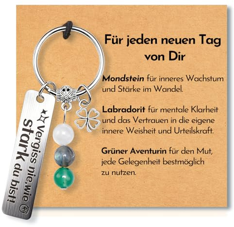Abschiedsgeschenk Kollegin - Schulabschluss und Einschulung Geschenk - Glücksbringer Schlüsselanhänger Damen mit Gravur - Kleine Geschenke für Frauen - Schwester Freundin Klassenkameradin Schülerin