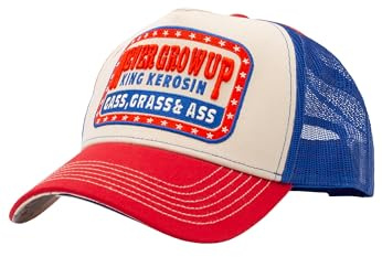 King Kerosin Herren Trucker Cap Im Colour-Block-Design Never Grow Up