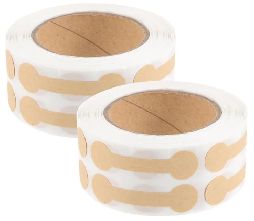Beavorty Tamper Proof Siegelaufkleber Kraftpapier 2 Rollen 4,2x1,1cm Starke Haftung Manipulationssichere Versiegelung Geschenkverpackungen Preisetiketten