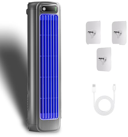 Air Cooler, Portable Air Conditioner, AirCooler, Conditioner Cooling Fan Quiet with 3 Speeds, Desktop Portable Wall Mounted Tower Fans for Bedroom Kitchen (Gray)
