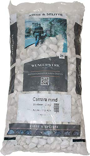 Wunderwerk est 1964 Carrara Zierkies rund 25 Kg (40mm bis 60mm)