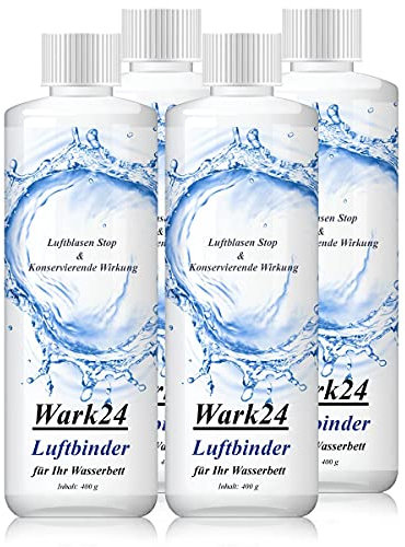 Wark24 Luftbinder Bubble Stop 400g - Luftblasen Stop für Wasserbettmatratzen - Konservierende Wirkung - Luftbindung in Wasserbetten (4er Pack)
