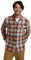 Mountain Warehouse Trace Mens Flannel Long Sleeve Shirt - Lightweight & Breathable Casual Checks Shirt in 100% Cotton with Buttoned Front Pockets - for Travel & Walking Orange 3XL
