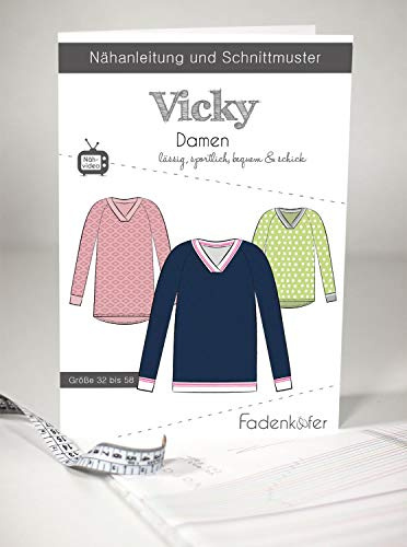 Schnittmuster Fadenkäfer Vicky Damen Gr.32-58 Papierschnittmuster