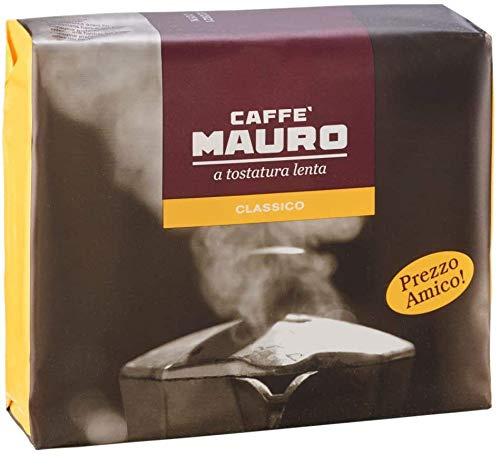 Caffè Mauro | Classico | Macinato per Moka | 4 confezioni Bipack (250gr x 2) | Totale 2kg