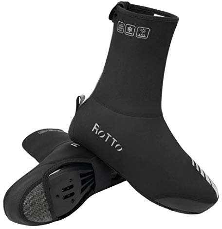 ROTTO Überschuhe Fahrrad Shoecover Unisex Winter Kälteschutz Wasserdicht für Radsport Rennrad MTB