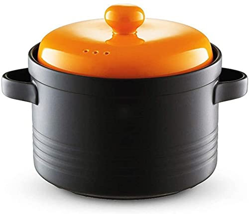 ZHEYANG Cocottes Pot en Argile pour la Cuisson des ustensiles de Cuisine en céramique - Durable antiadhésif Facile à Nettoyer-capacité 5L 4 Couleurs-Rose Orange Vert Rouge Cocotte Induction