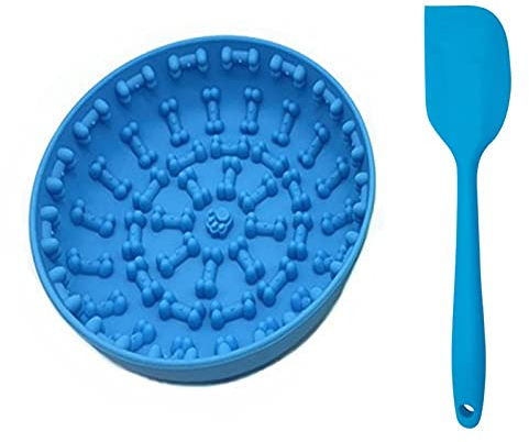 XINWAN Bol à lécher - Jouet pour chien - Spatule incluse - Gamelle avec ventouse - Pour l'ennui et la réduction de l'anxiété - Parfait pour le divertissement
