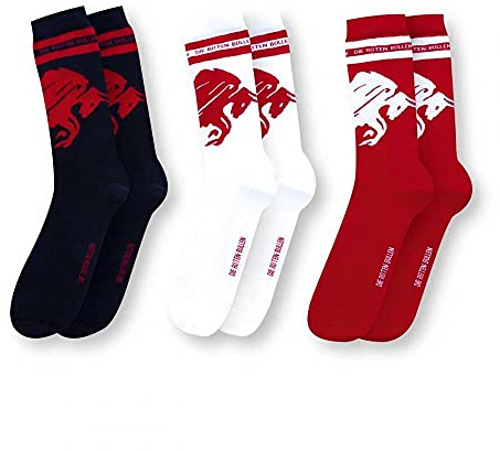 RB Leipzig Bull Socken - 3er Set - Socks schwarz-weiß-rot RBL - Plus Aufkleber Wir lieben Fussball Größe 43-46