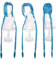 wxypreey Cosplay Perücke Blau Lange Perücke 120cm