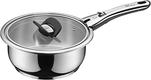 WMF Click&Serve Stielkasserolle Induktion 20 cm, ohne Edelstahlgriff, Cromargan Edelstahl, backofenfest