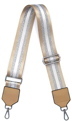 Verstellbarer Schultergurt Taschengurt Breit 5CM, Taschengurte zum Wechseln Mehrfarbiger Breiter Taschengurt Schulterriemen für Damen und Herren, Mädchen DIY Zubehör für Tasche(Khaki)