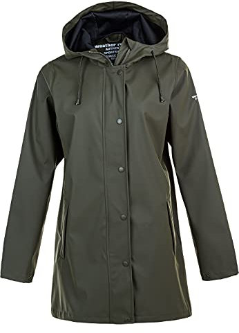 WEATHER REPORT Damen Regenmantel Petra W RAIN Jacket I wasserdichte Frauen Regenjacke I Outdoor Allwetterjacke 3052 Forest Night 50