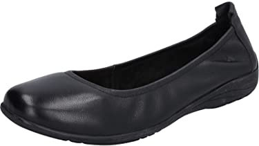 Josef Seibel Damen Klassische Ballerinas Fenja 01,Weite G (Normal),Freizeitschuhe,Ballerinen,Pumps,Halbschuhe,flach,Black-Black / 133-105,43 EU