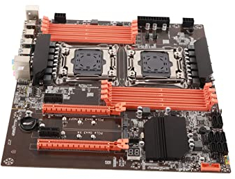 Akozon Placa Base, Dual Socket Desktop 2011‑3 Pin DDR4 para Placa Base X99 LGA 2011 3 DIMM M.2 SATA 4GB S Placas Base Studio Computer Game Simulator E5CPU2011 CPU USB3.0